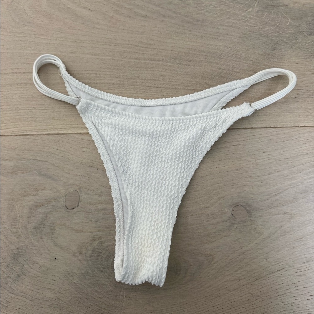 White bikini, bottom size small perfect condition